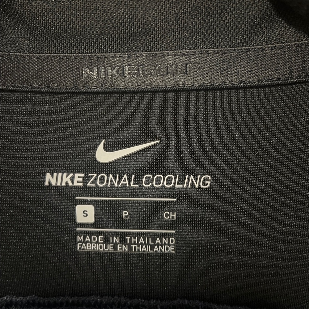 Nike Golf Zonal Cooling long-sleeve zip polo shirt blue and grey size small - Picture 3 of 5
